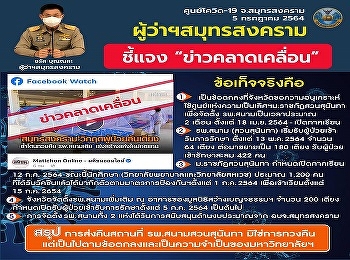 The governor of Samut Songkhram
clarified the wrong news.