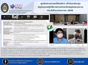 Center of Excellence attend the meeting
Summary of government action plans in
Samut Songkhram Province Fiscal Year
2023