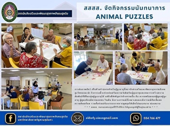 Health Promotion and Development
Institute for Aging Society Organize
recreational activities Animal Puzzles