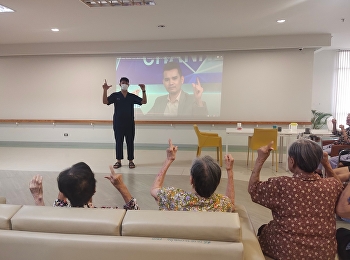 This morning at the Institute for the
Promotion and Development of Health for
Aging Society The head of the
department..led the elderly to
exercise..with brain exercises