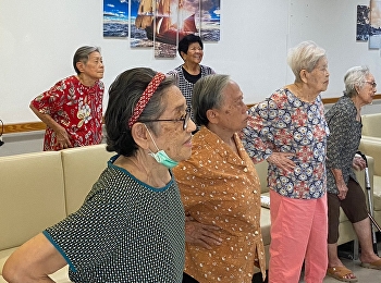 elderly people exercising