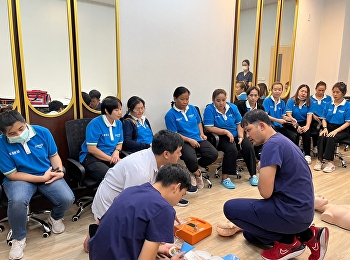 CPR and using an AED machine.